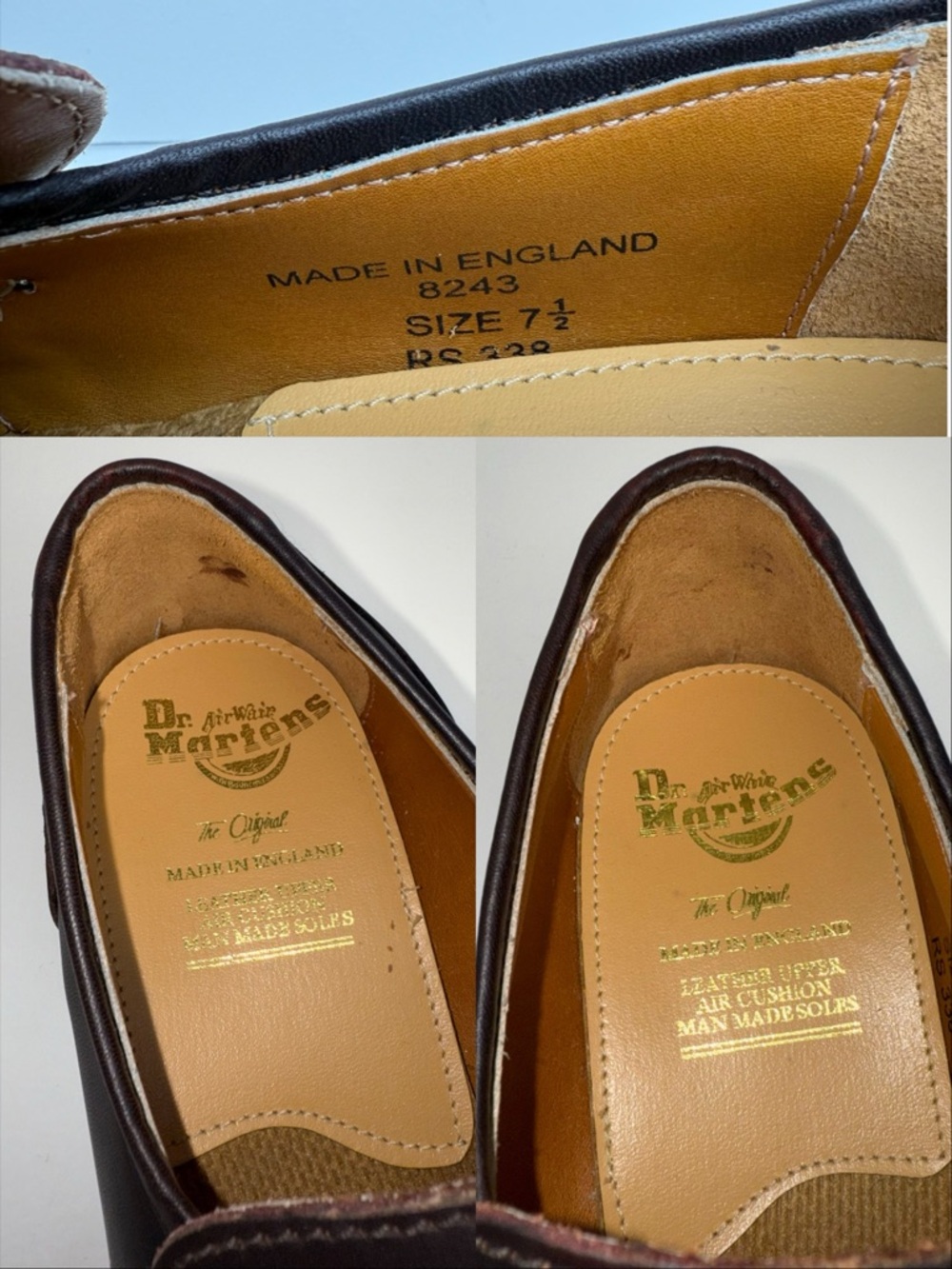 Dr. Martens Penny Loafers 8243 Vintage England Brown Leather Shoes UK 7.5 - Picture 14 of 15